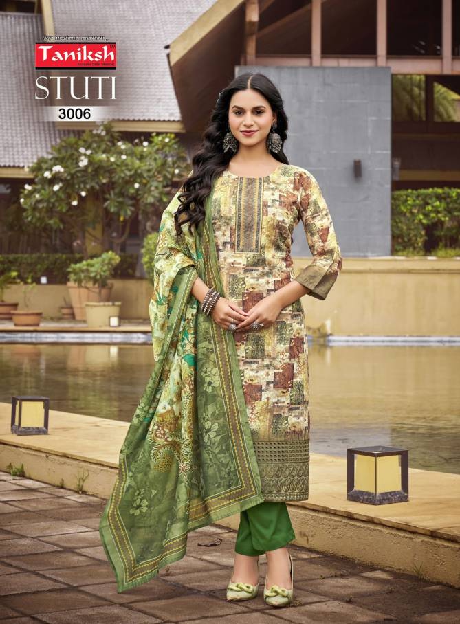 Stuti Vol 3 By Taniksh Embroidery Printed Kurti With Bottom Dupatta Wholesale Price In Surat